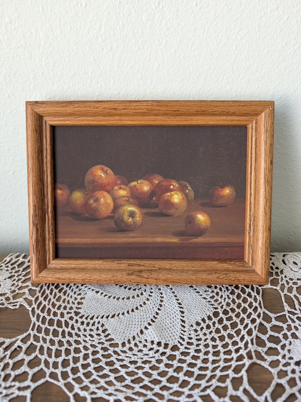 Vintage Wood Frame Still Life Print Moody Farmhouse Cottage
